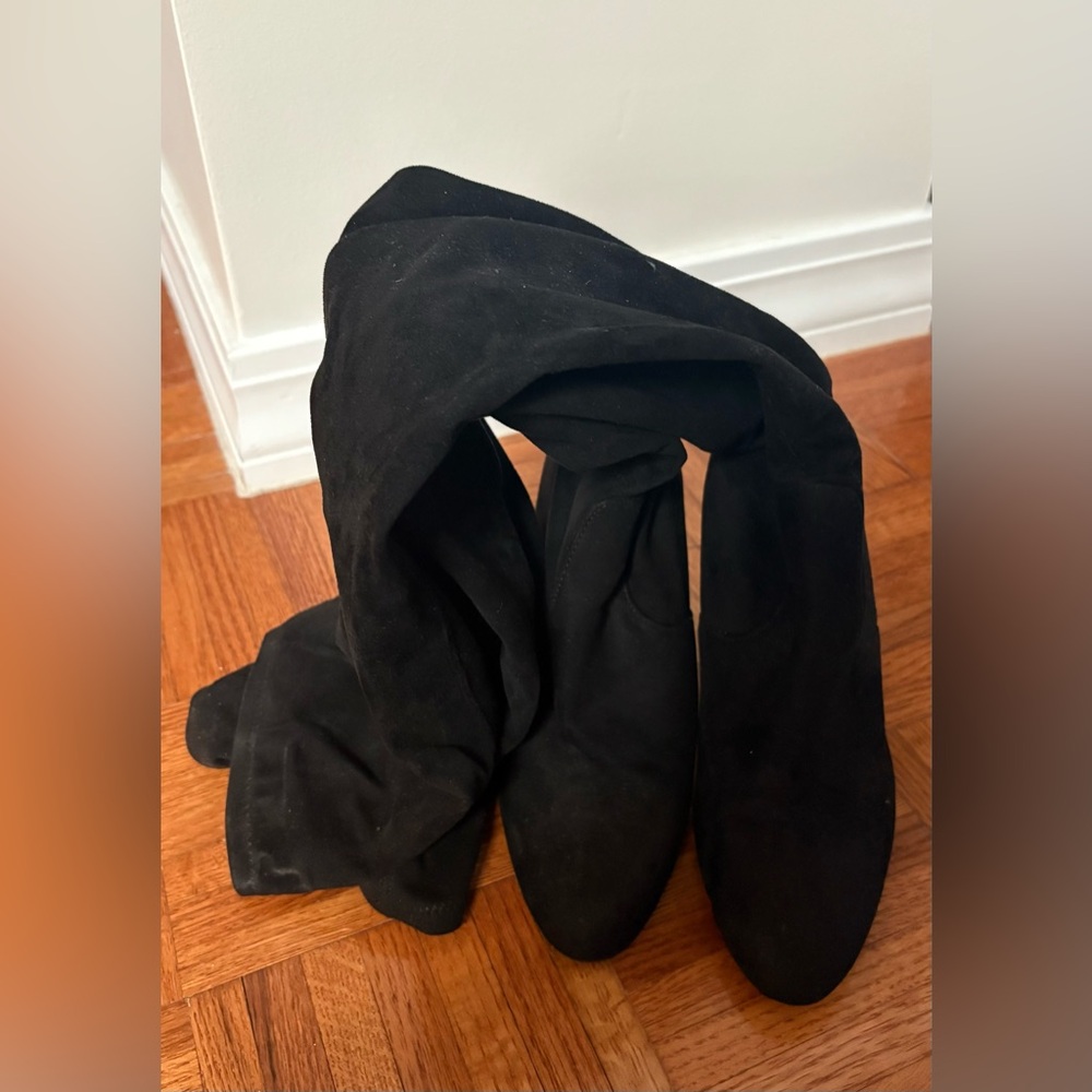 Steve Madden Black Suede Boots Size 7